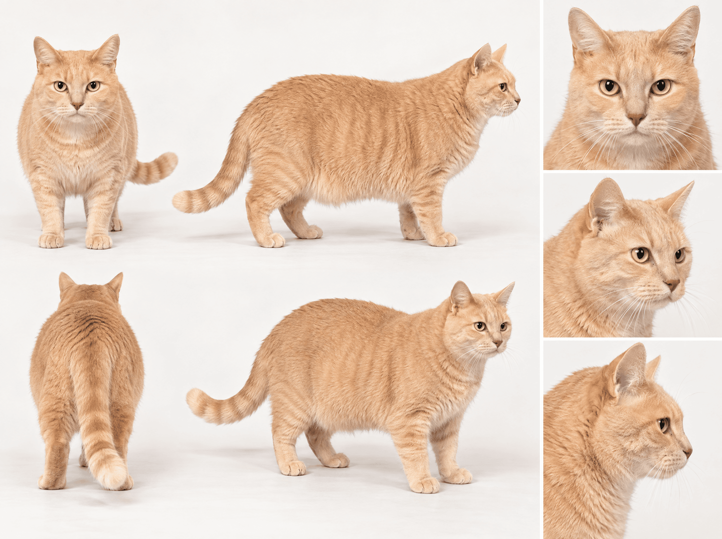 Initial orange tabby sheet used as an additional reference for the refinement.